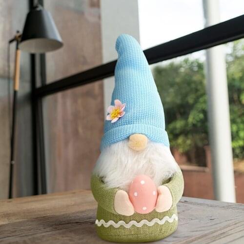 Easter Decoration Gnome Plush Doll Decorations Handmake Dwarf Faceless Doll-Holding Egg Decor Home Decoration Gift For Kids 2021