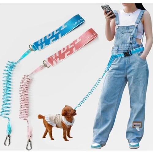 Dog Leash Running Elasticity Hands Free Explosion-proof Buffering Elastic Rope Dog Traction Ropes Walking Pet Leads For Dogs