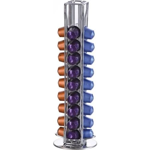 Practical Coffee Capsules Dispensing Tower Stand Fits For 40 Nespresso Capsules Storage Pod Holder soporte capsulas JU32414