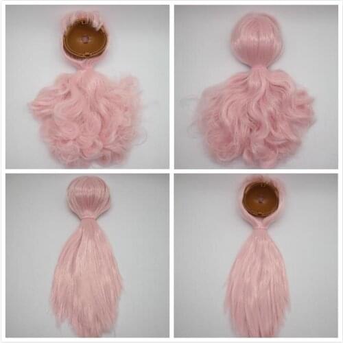 RBL-doll scalp (sutiable for blyth) pink hair black skin