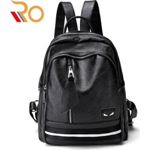 Genuine Leather Backpack Large Capacity Black Shoulder Bag Women Casual Backpack Teenage Girls School Travel Bags