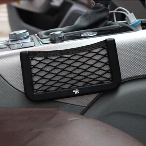 1pcs Seat Side Back Storage Net Bag Storage Bag Mesh Pocket Organizer Stick-on for Phone Net Bag for Mazda MS