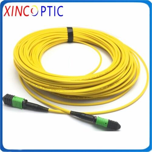 SM,12cores,1/3/5/10/15/20/25M,MPO/APC (F)-MPO/APC (F),MPO Female Fiber Optic Patch Cord,B Type,3.0mm LSZH Mini Round Cable