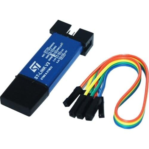 ST LINK V2 STM8 STM32 Simulator Download Programmer Programming with Cover DuPont Cable for PC