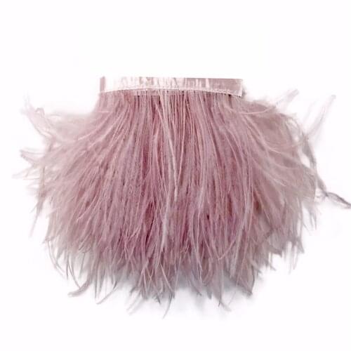 52colors 10meter Ostrich feathers Trims Fringe Ribbon 8-10 CM Dyed feathers for Wedding Dress Decoration Accessory Plumes Crafts