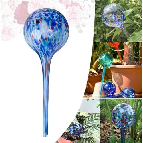 3pcs 7*20cm Automatic Watering Device Color Hand-Blown Glass Plant Watering Device Suitable Indoor Plants Drip Irrigation Tool
