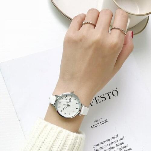 Light color design Vogue women watches scrub dial silver frame simple female quartz clock clean elegant ladies wristwatches