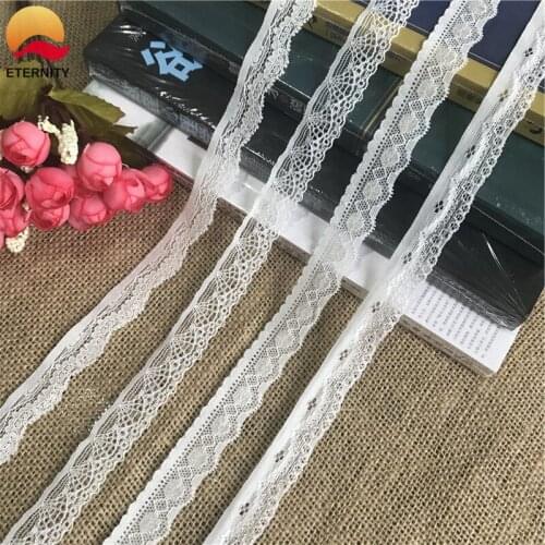 !1.5-2cm S1019 white multi-color series elastic lace trim is used for sewing/garment/garment headband accessories lace fabrics