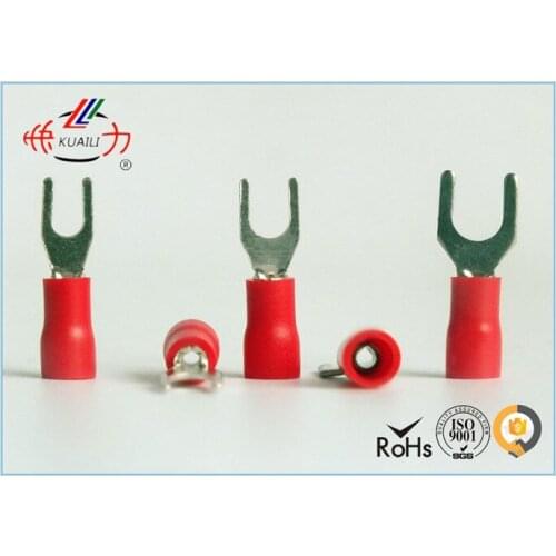 1000PCS Pre-insulated Fork ends TU-JTK SVL 1.25-4 AWG22-16