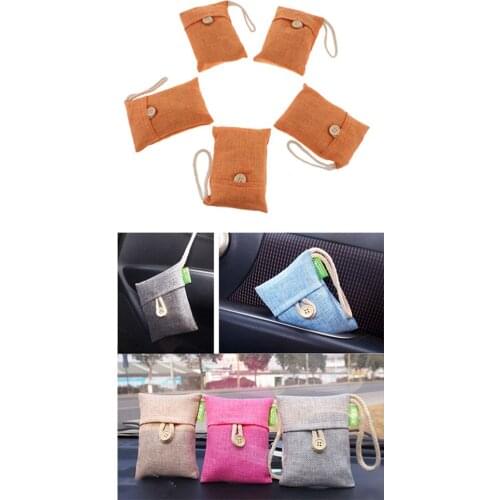 10x100g - Charcoal Deodorizer Odor Neutralizer Home & Car Freshener Bags, Bamboo Organic Activated Air Purifying Bags