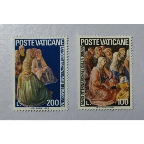 A16 2PCS vatican, 1975， Post Stamps Postage Collection