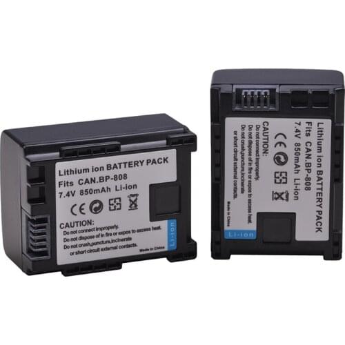 AsperX 2pcs BP-808 BP808 BP 808 Battery for CANON HG31 XA10 HF20 HF10 HF100 HF100E HG21 HG20 HFS200 HFS21 HF20 Battery