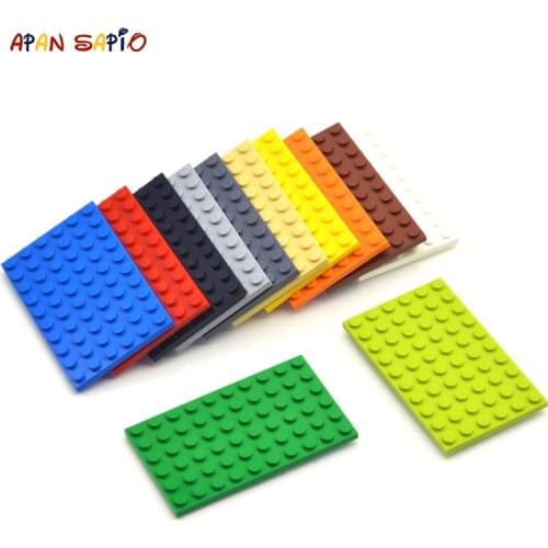 50pcs 6x10 Dots DIY Building Blocks 12Color Educational Creative Size Compatible Brands Toys for Children Thin Figures Bricks