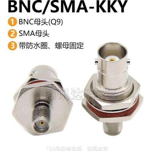 BNC/SMA-KKY BNC turn mother to SMA SMA Mother turn Q9 head chassis with nut fixing