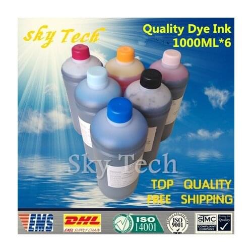 1000ML*6 Quality Dye refill Ink suit for Epson cartridges , [ BK C M Y LC LM ] Cartridge Refill Ink For Epson printer