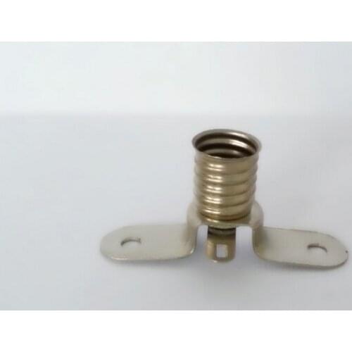 E10 Lamp Bases For Light Bulb Brass with Nickel Plated