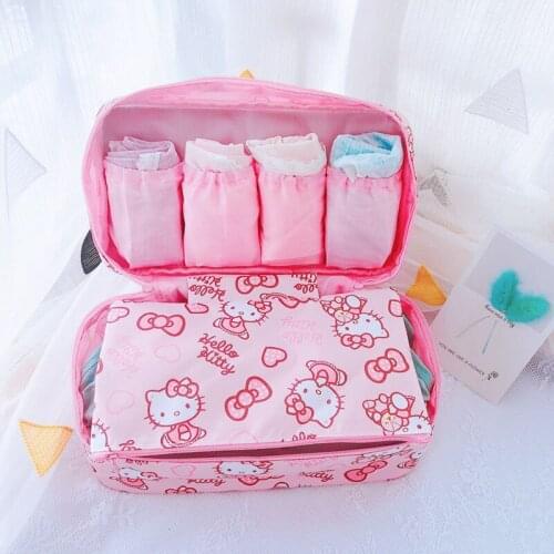 Sanrio My Melody Travel Storage Bag hello kitty Storage Bag Panties Underwear Storage Bag Girl Boy Handbag cosmetic bag