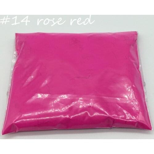 10g free shipping Rose Color Fluorescent Powder phosphor Pigment for Paint, Neon powder Nail Art Polish,14colors for choose