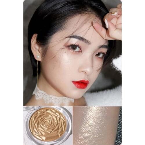 Highlighter Blusher Rose Diamond Highlighter Powder Longlasting Blusher Palette 3D Face Contour Highlighter Shimmer Rouge Blush