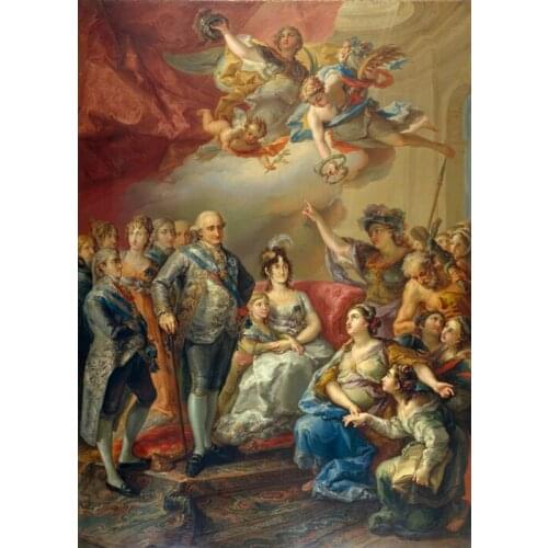 Classical religious figures angels court figure canvas printings oil painting printed on canvas wall art decoration picture