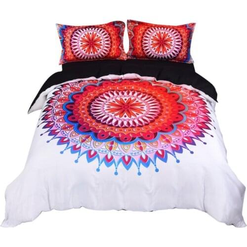 Mandala Devils Eye Bedding Set Bohemia Comforter Quilt Cover Floral Paisley Pattern Duvet Cover Set King Queen size