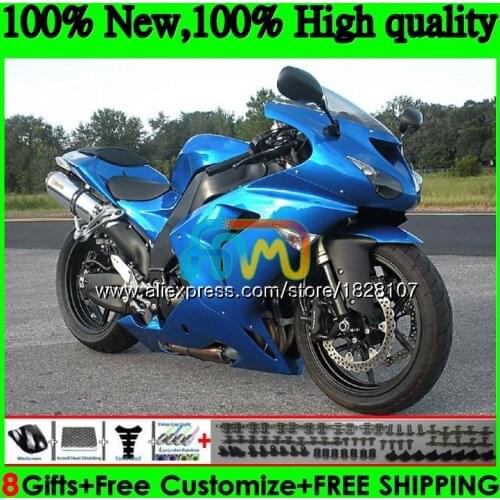 Body For KAWASAKI ZX 10 R ZX-1000 ZX-10R ZX1000 CC 06 07 16BS.80 ZX 1000CC ZX 10R ZX10R Gloss blue 06 07 2006 2007 Fairing kit
