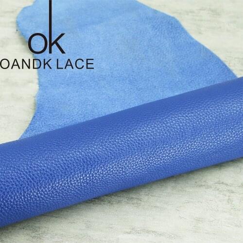Blue smooth head handmade DIY leather wallet import thickness 2.2 mm