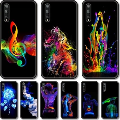Creative custom Phone Case For Huawei Y 5 6 7 8 9 A P S Pro 2020 2019 Black Shell Cover