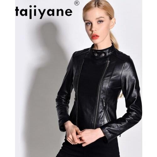 Jacket Leather Real Women Genuine Sheepskin Coats Female Clothing 100% Sheepskin Jackets Fashion Cuero Genuino TN2485
