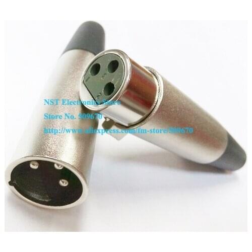 Microphone Patch XLR 3PIN Male + Female Plug Connector/Free Shipping/1PAIRS(2PCS)