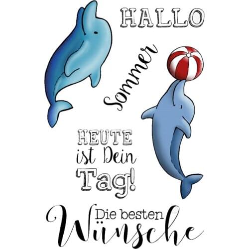 German /Dolphin Transparent Clear Stamp/Seal for DIY scrapbooking/photo album Decorative clear stamp A0311