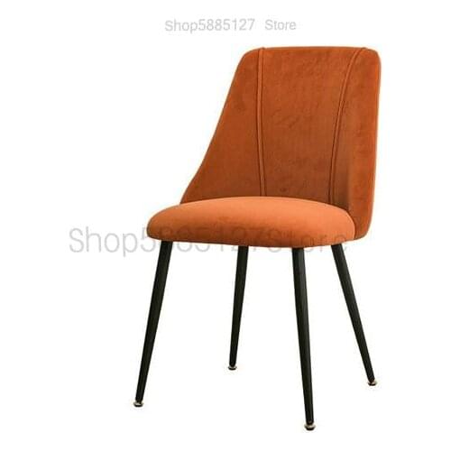 Nordic Home Dining Chair Light Luxury Net Red Velvet Backrest Chair Casual Makeup Desk Chair Simple Modern Negotiation Chair