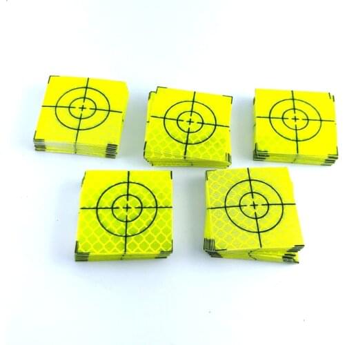 New 100pcs Fluorescent Yellow-Green Reflector Sheet Reflective Target For Total Station Diamond Self-Adhesive