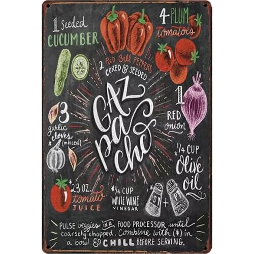 Vegetables Tin Sign Wall Coffee Bar Home Art Garden Farm Restaurant Decoration Cuadros SA-6552