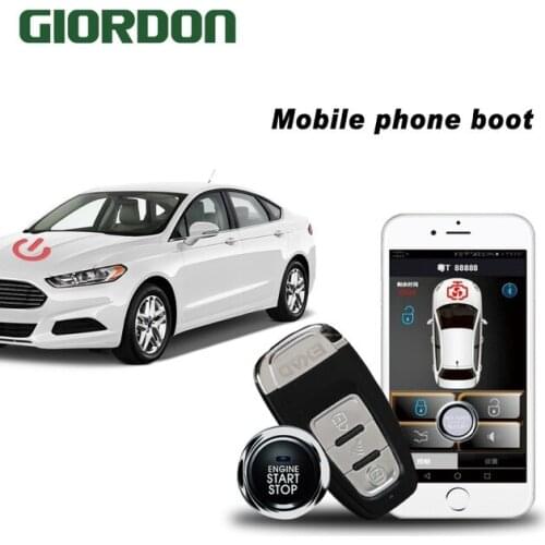 PKE Car alarm Remote start Keyless Entry Central Locking Car Door with Car Alarm System Smart key Passive Auto start button