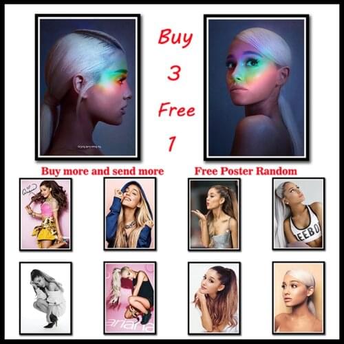 Ariana grande Coated Paper posters Girl Star Album Posters and Art Painting for Living Room Home Deco Frameless