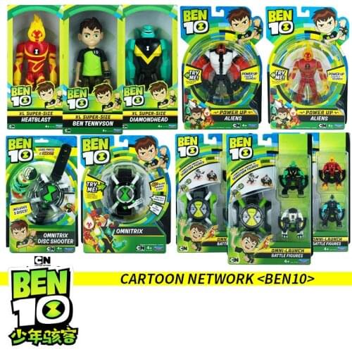 Genuine Ben10 Action Figure Ben Tennyson Ben Grey Matter Transform Shock Rock Diamondhead Heatblast PVC Model Toy Collections