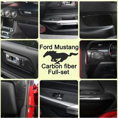 Full set Car real carbon fiber interior modification accessories For 15-20 Ford Mustang Decoration Accessories