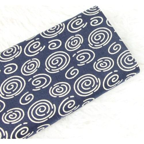 Half yard thin cotton fabric soft breeze sea wave leaves fish vase print handmade DIY bag garment cloth 100% cotton B383