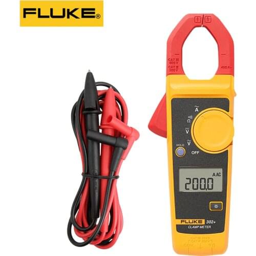 FLUKE 302+ Handheld Digital Clamp Multimeter Meter Tester DMM AC/DC F302 PLUS/F303/F305 Clamp Meter