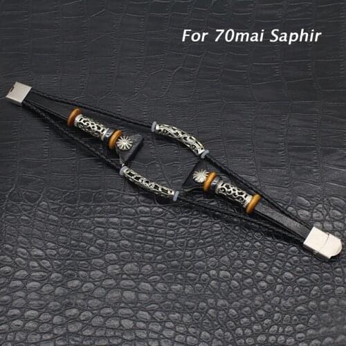 Leather Strap for 70Mai Saphir Smart Watch Replacement Band Bracelet for 70Mai Watch Strap Belt Wristband Correa Accessories