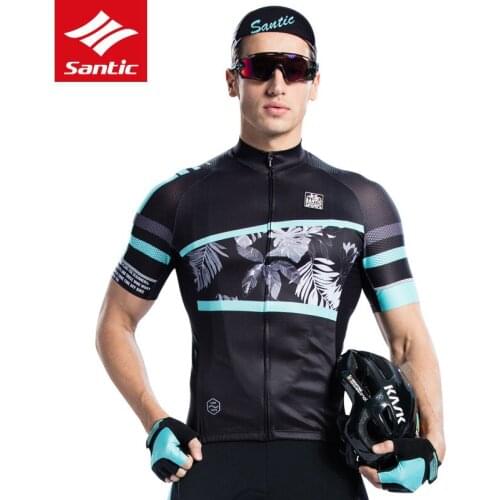 Santic 2018 New Professional Men Cycling Jersey Short Sleeve Summer Breathable MTB Road Bike Jerseys Outdoor Riding Clothing