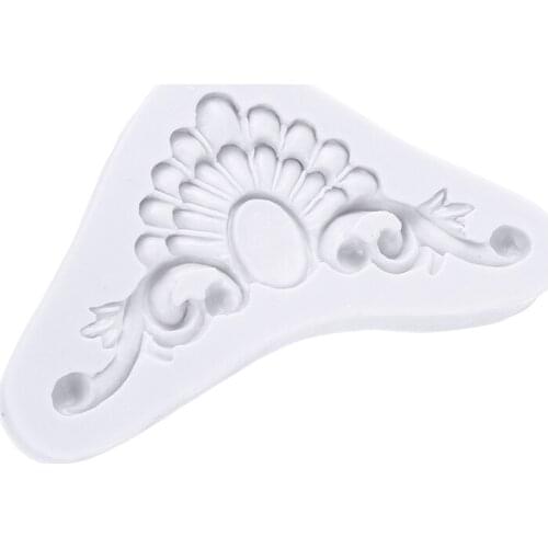 Retro Lace Pattern Silicone Mold 3D DIY Soft Clay Modeling Mould Tool For Cookie Chocolate Cake Border Decorating Mould Tool