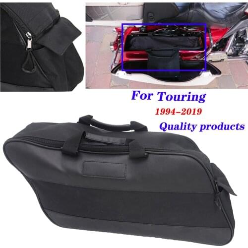 Motorcycle Saddle Bag Luggage Rack Liner Saddlebag For Harley Touring Road King Electra Street Glide Ultra Tour FLTR FLHX 93-18
