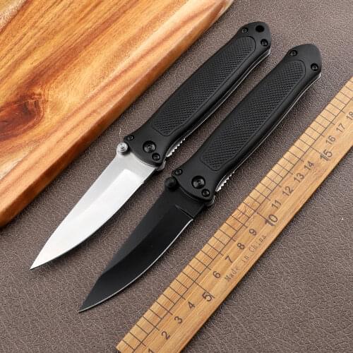 Flat head tactical folding knife 440C sharp blade stainless steel nylon fiberglass handle hunting camping self-defense EDC tool