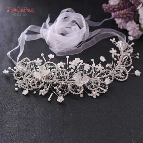 TOPQUEEN SH246 Wedding Sash Belt Black and Rhinestone Sashes for Bridesmaids Dresses Floral Bridal Belts and Sashes