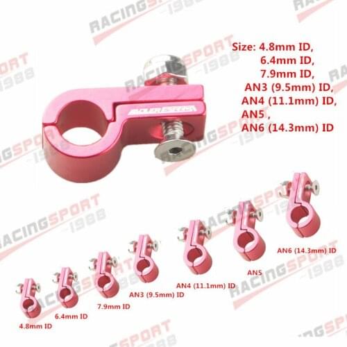 ID 4.8mm 6.4mm 7.9mm 9.5mm 11.1mm 14.3mm Aluminum Line Clamp Hose C-lamp