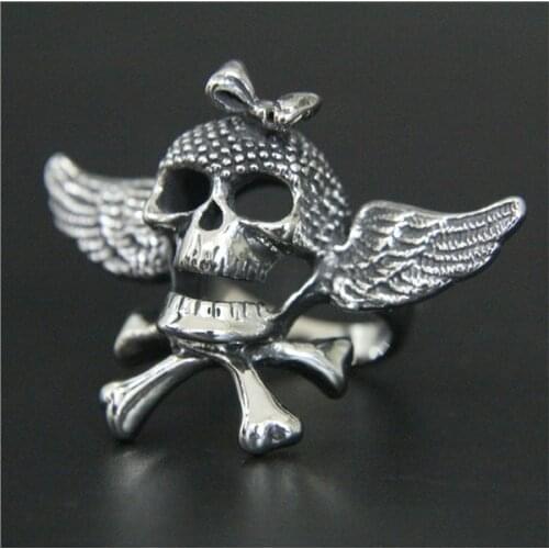 Band Party Hot Cute Bowties Skull Ring 316L Stainless Steel Women Ring Cool Punk Style Fashion Wings Skeleton Ring