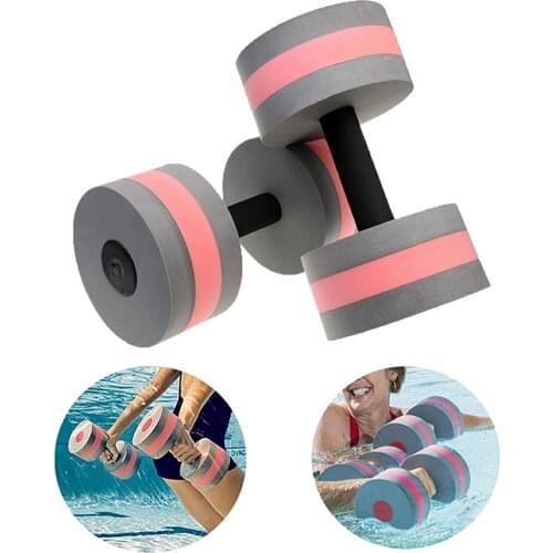 1 Pair Aqua Fitness Barbells Foam Dumbbells Hand Bars Pool Resistance Exercise fitness equipment pesas para hacer ejercicio E2