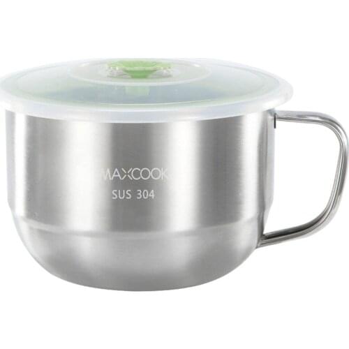 1Pc Multifunction Salad Soup Instant Noodle Bowls Heat Insulation Stainless Steel Bowls